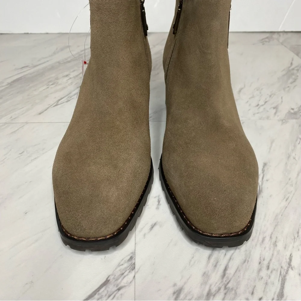 New! Blondo Samara Gray Tan Suede Bootie 9M